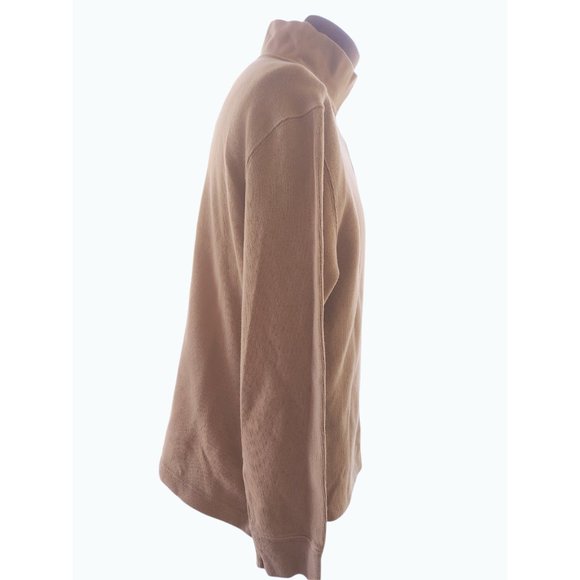 POLO RALPH LAUREN Men's Tan Estate Ribbed Quarter Zip Pullover Size Large - Picture 6 of 9